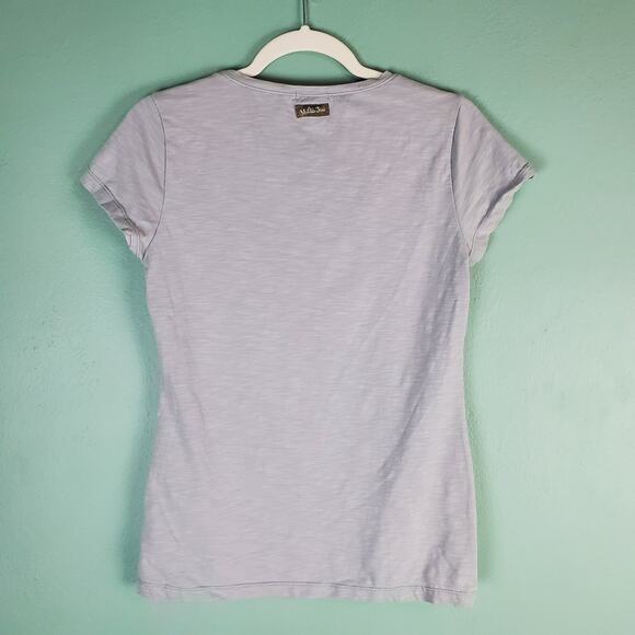 Matilda Jane Gray Graphic Scoop Neck Short Sleeve Tee Size Small - Picture 2 of 6